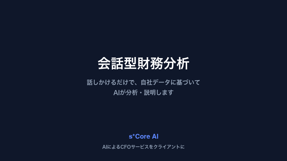 分析エージェントの画面